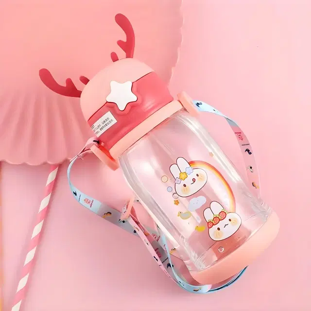 Plastic Water Bottle for Kids,Multicolour (600 Ml)