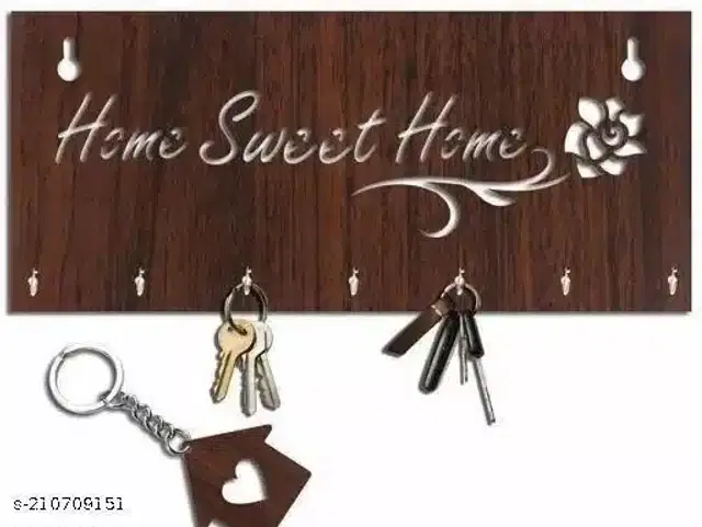 Wooden Key Holder, Brown