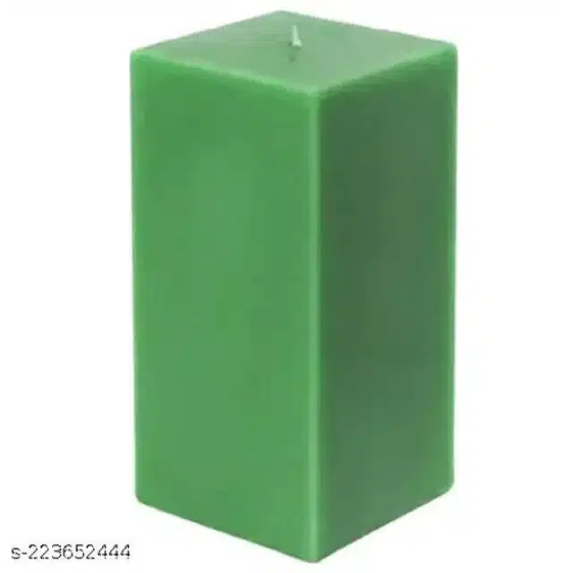 Scented Square Pillar Shaped Candle, Green