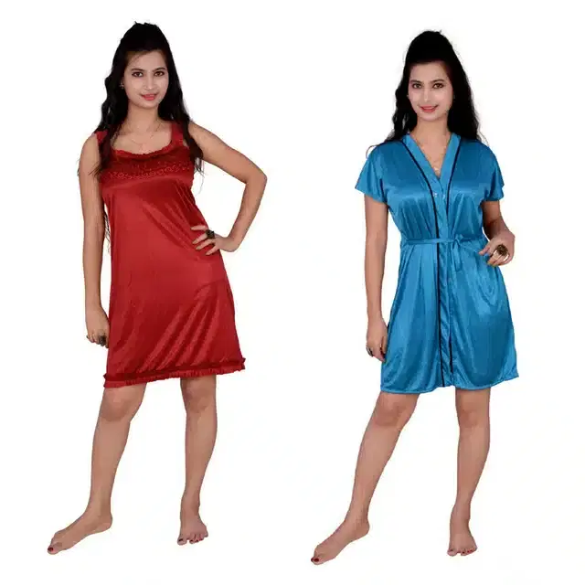 Babydoll for Women, Pack of 2 (Multicolor, Free Size)