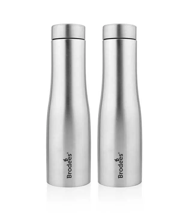 Brodees Sarang Stainless Steel Water Bottle, Set Of 2 Pcs, 1000 ml Of Each, A-2