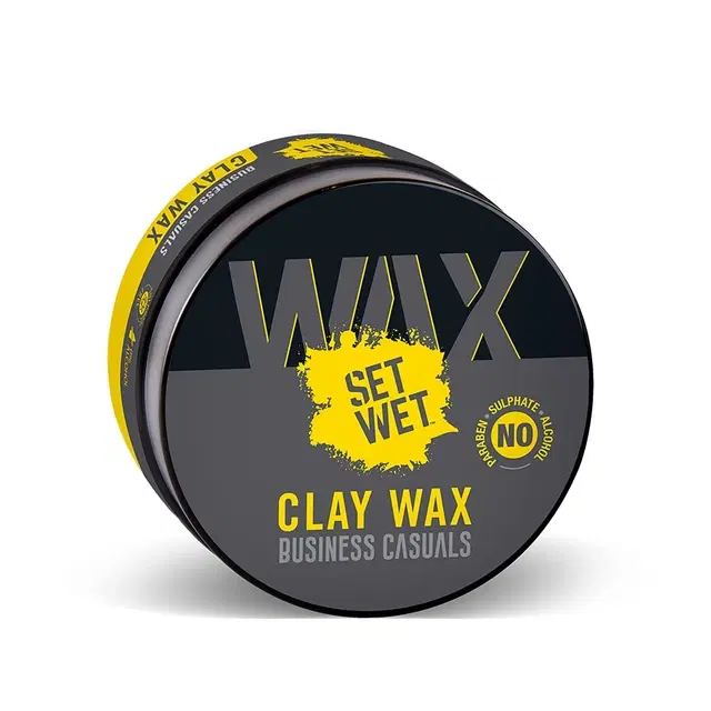 Set Wet Styling Hair Clay Wax - Strong Hold, Ultra Matte Finish, 60 g