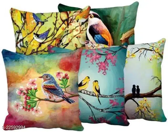 Cushion Cover for Home, Multicolor, 16x16 inches, Pack of 5
