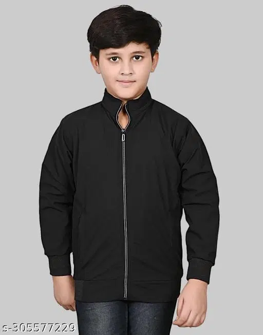 Jacket for Boys (Black, 3-4 Years)