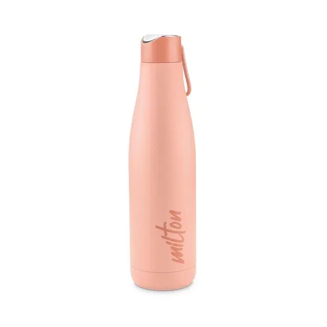 Milton Fame 600 Thermosteel Water Bottle, Isi Certified, 24 Hr Hot And Cold 500 ml Steel Flask (Pack Of 1, Pink)