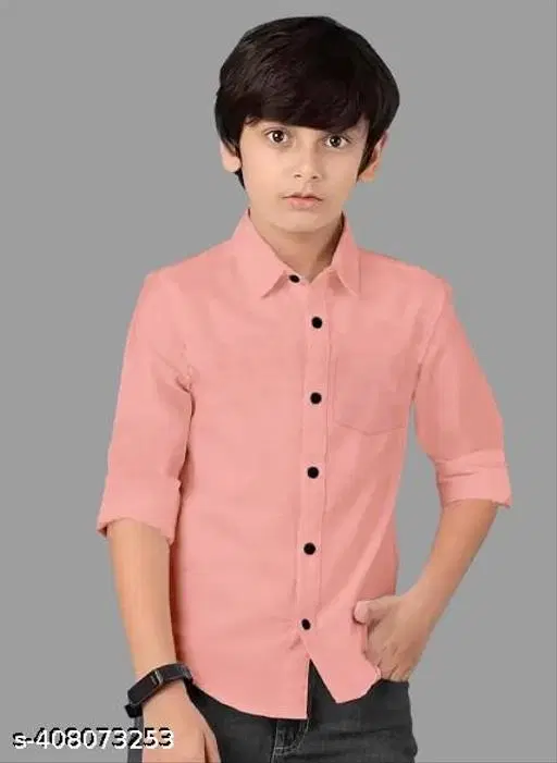 Solid Cotton Blend Polo Shirt for Boys (Orange, 1-2 Years)