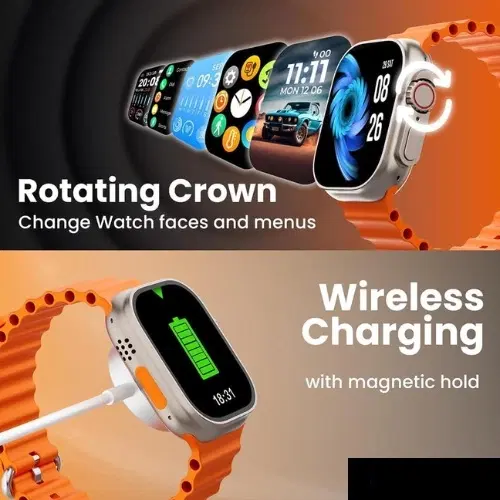 Silicone T800 Ultra Smartwatch, Orange