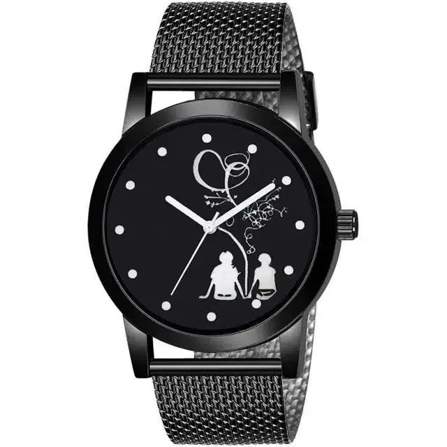 Analog Watch for Boys (Black)