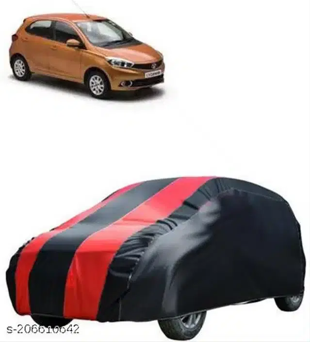 Taffeta Waterproof Car Cover for Tata Tiago, Multicolor