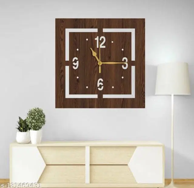 Wooden Wall Clock, Brown