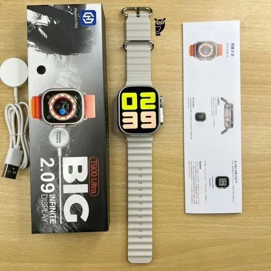 Silicone T800 Ultra Smartwatch, White