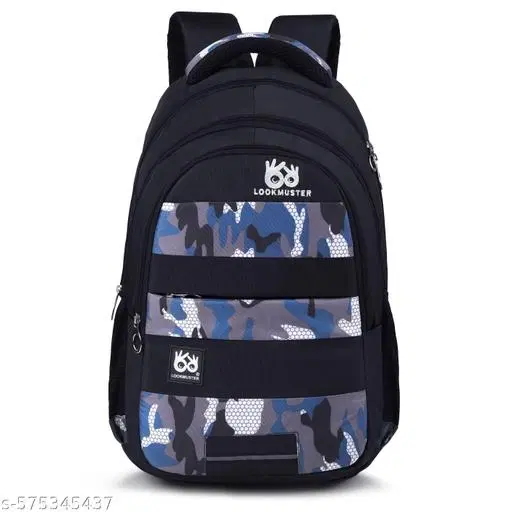 Polyester Backpack for Men & Women, Black