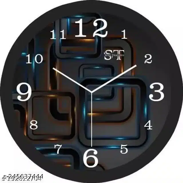 Designer Analog Wall Clock, Black