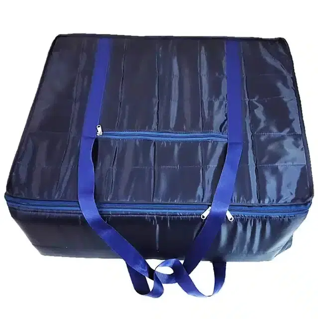 Double Bed Blanket Bag Cover with Zipper & Handle, Multicolor, 65x52x36 cm