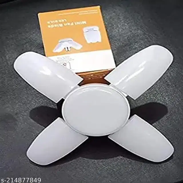 Foldable Fan Shape LED Bulb, White, 25 W
