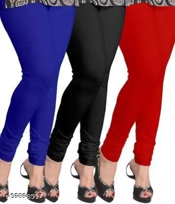 Cotton Legging For Women, Multicolour, (Pack Of 3)