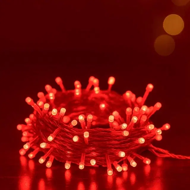 Mprow High Glow 10 Meter 34 Led's String Light, Red