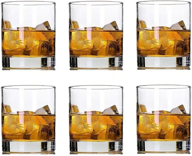 Liquor cum Cocktail Glasses, Transparent, 280 ml, Pack of 6