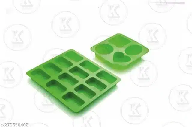 Silicone Multipurpose Moulds, Green, Set of 2