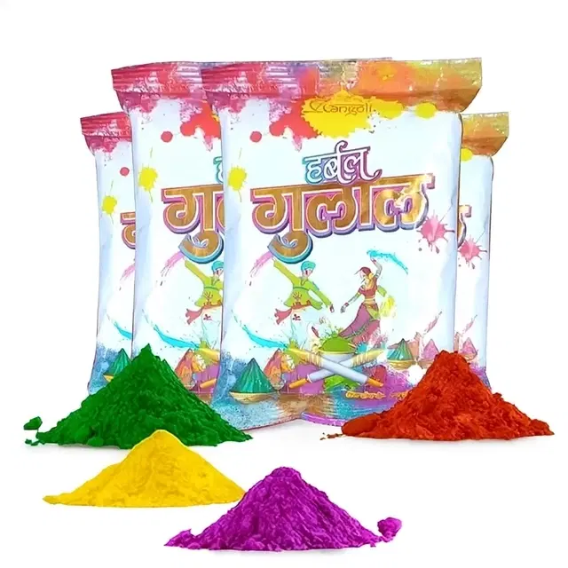 Rangoli Herbal Gulal, Multicolor, 100 g, Pack of 4