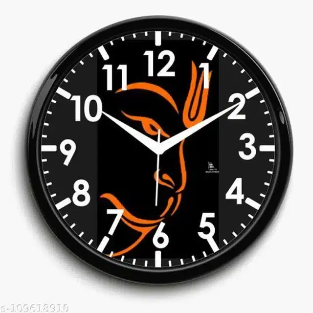 Designer Analog Wall Clock, Black