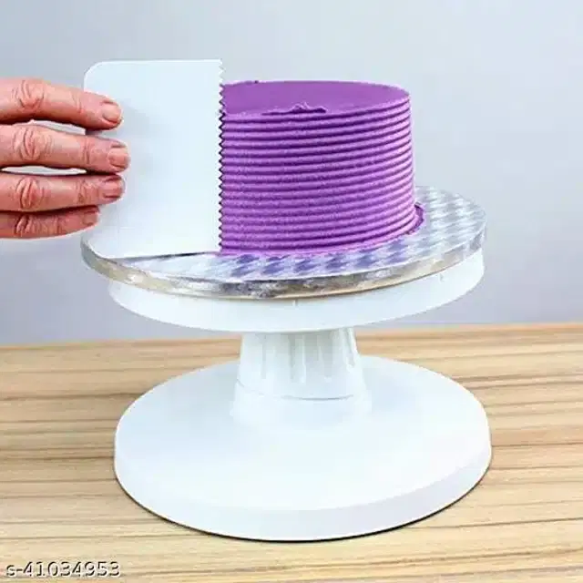 Cake Side Scraper, Silver, Pack of 4