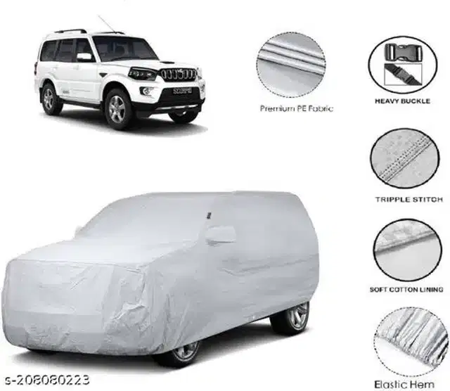 Taffeta Waterproof Car Cover for Mahindra Scorpio, Multicolor