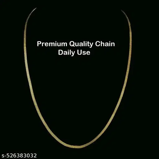 Gold Brass & Copper Chain for Men (M)