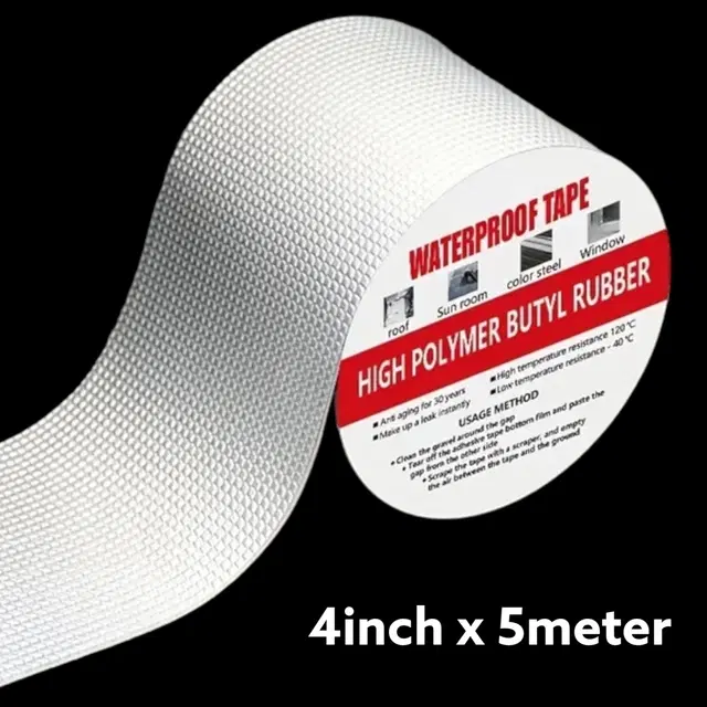 Aluminium Single Sided Self Adhesive Tape, Silver, 5 m