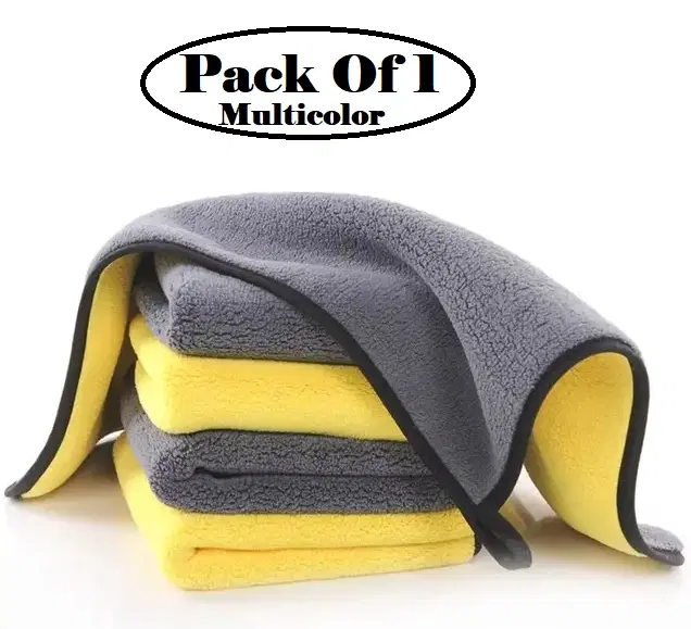 Microfiber Thick Lint & Streak-Free Multipurpose Cleaning Clothes, Multicolor, Pack of 1