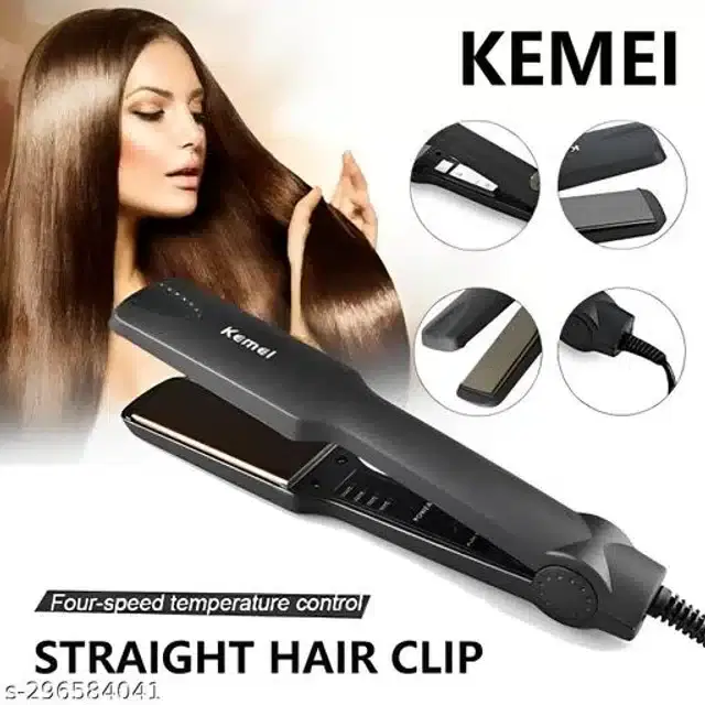 Plastic Hair Straightener, Black, 100 W