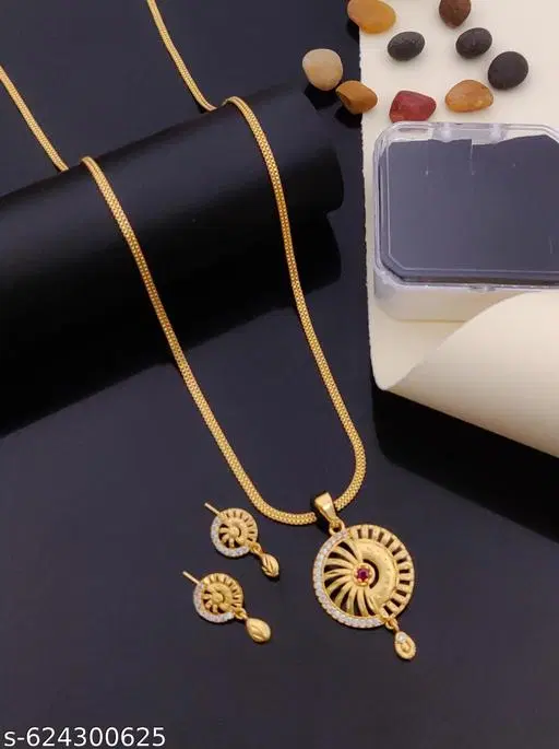 Pendant with Chain for Women (Pink)