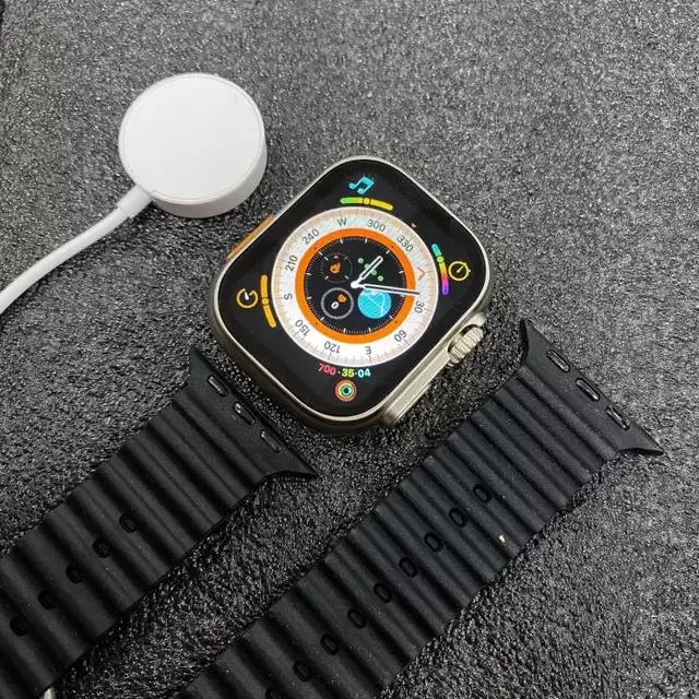 Rubber Strap T800 Smart Watch with Bluetooth Calling, Black