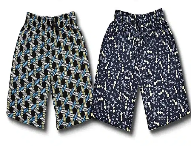 Bermuda Shorts for Boys, Pack of 2 (12-18 Months, Multicolor)