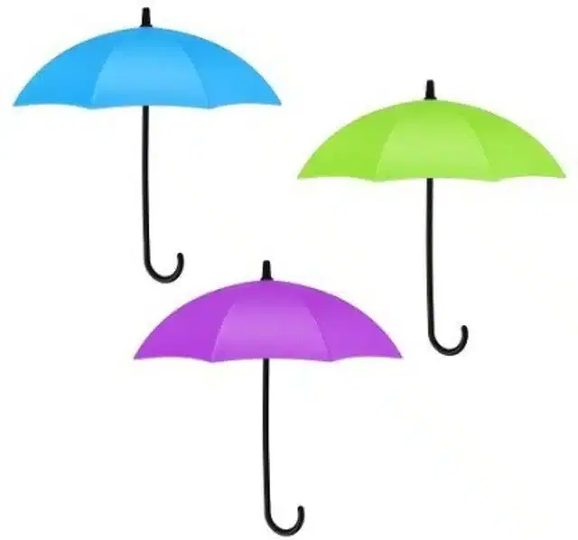 Plastic Key Holder, Multicolor, Pack of 3