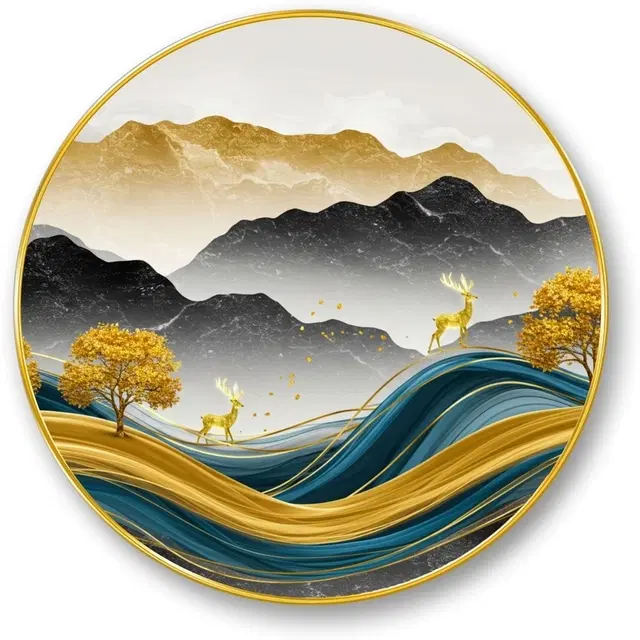 Kc Arts Uv Coated Wall Art Sceneary Wall Hanging 12x12in