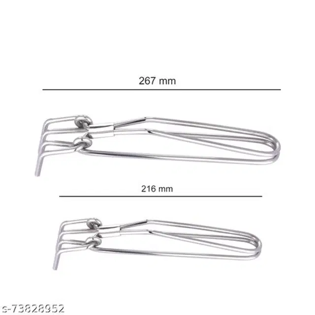 Stainless Steel Wire Tong, Multicolor, Pack of 2