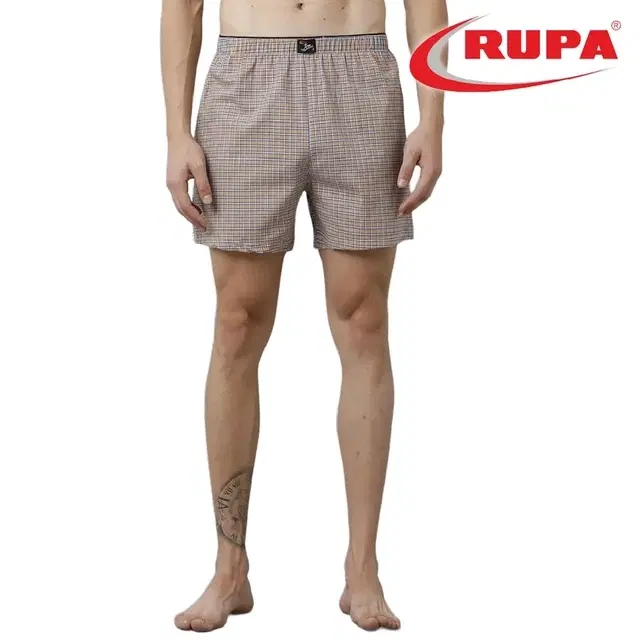 Rupa Jon Checked Boxer for Men Pack of 1, Assorted (85cm)