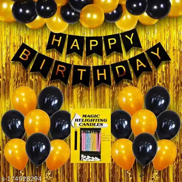 Birthday Party Decoration Kit, Multicolor, Set of 34