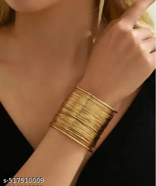 KADA Trendy wire Layered Cuff Kada