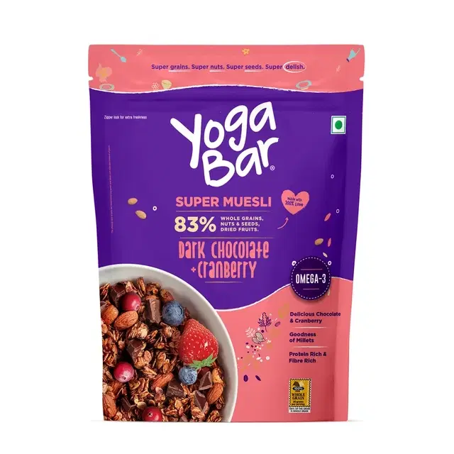Yogabar Muesli Dark Chocolate Cranberry 400 g