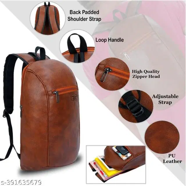 Polyester Backpack for Kids, Tan, 21 L