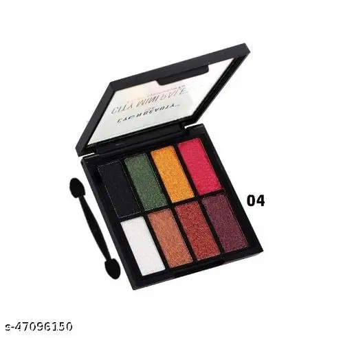 8 Color Eye Shadow Palette, Multicolor, Pack of 1