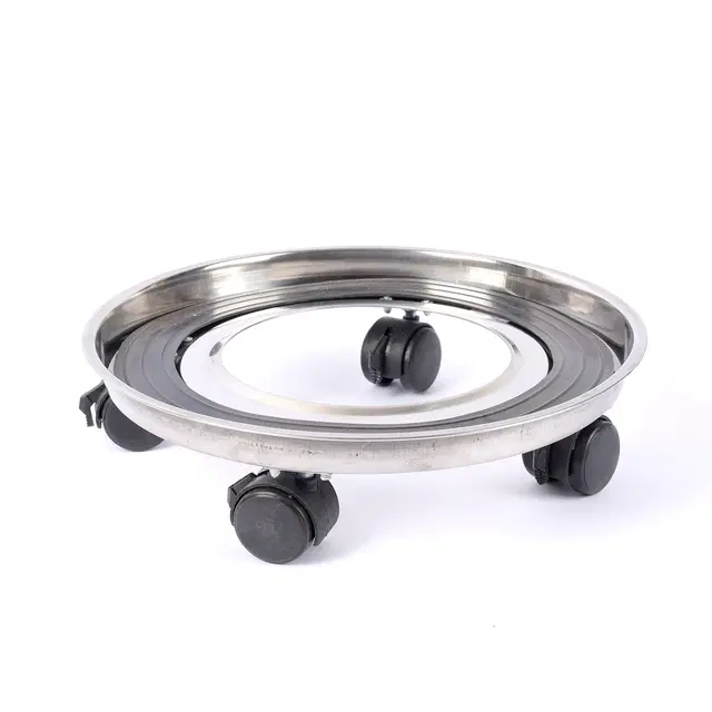 Steel 360° Rotating Gas Trolly, Silver