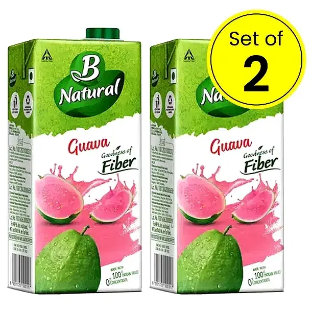B Natural Guava Juice 2X1 L (Pack of 2)