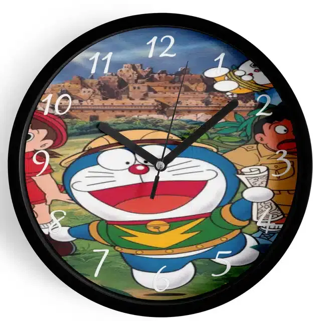 Doraemon Analog Wall Clock, Multicolor, 7 Inches
