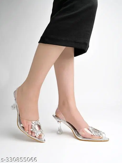 Shoetopia Girls Sandals (Silver, Size 4.0)