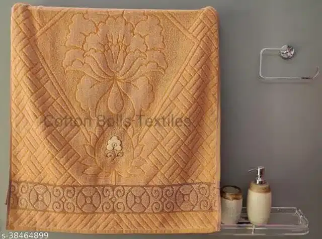 Cotton Bath Towels, Yellow, 30x60 cm