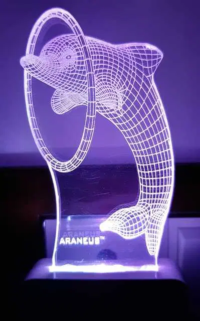 Unicept Beautifull Fish 7 Color Changing Night Lamp, Multicolor, NE-33