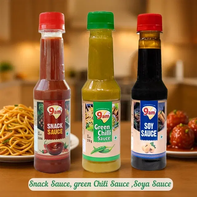 9 Am Snack + green Chili + Soya 650 g (Pack Of 3)